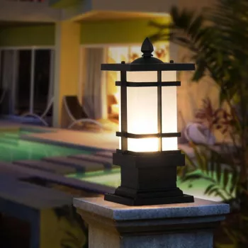 Retro Outdoor Wall Column Light for Fences & Paths